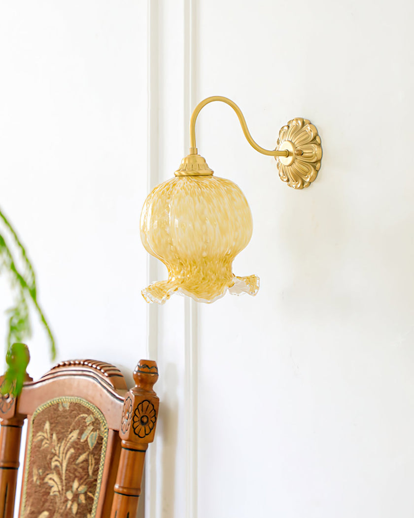 Calvrane Ribbed Glass Wall Sconce