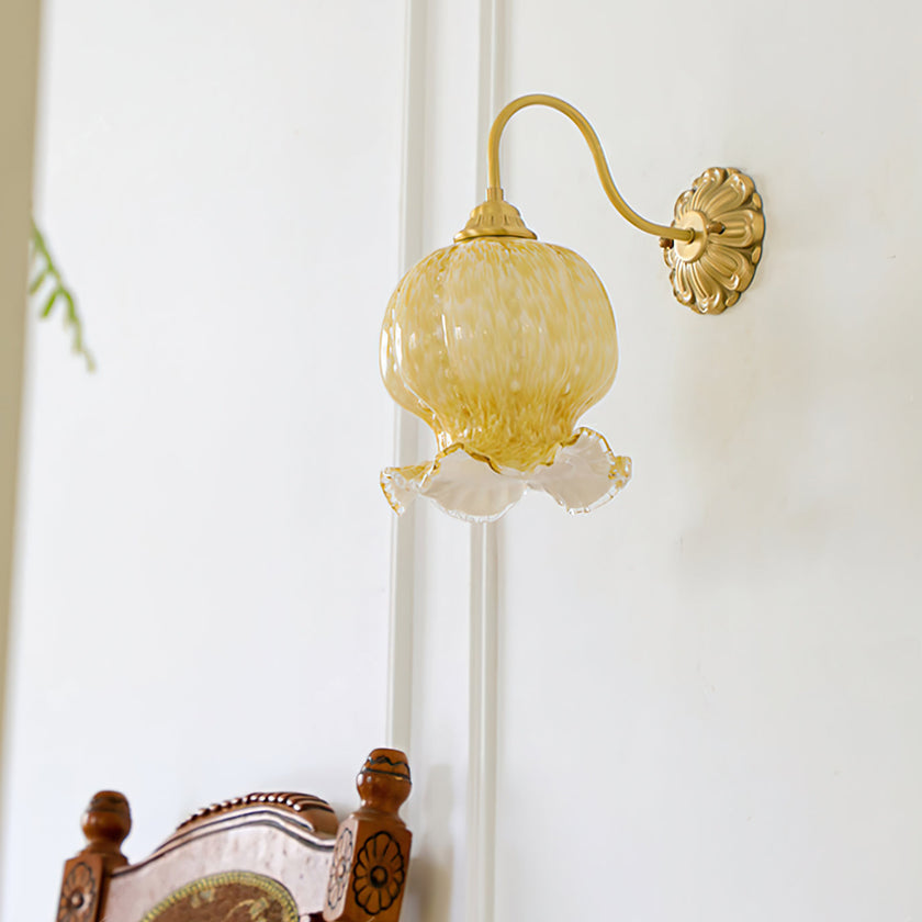 Calvrane Ribbed Glass Wall Sconce