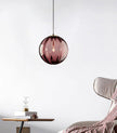 Blown Glass Globe Monk-Cap Pendant
