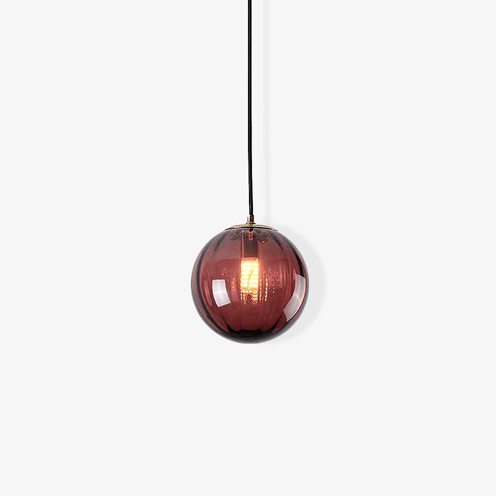 Blown Glass Globe Monk-Cap Pendant