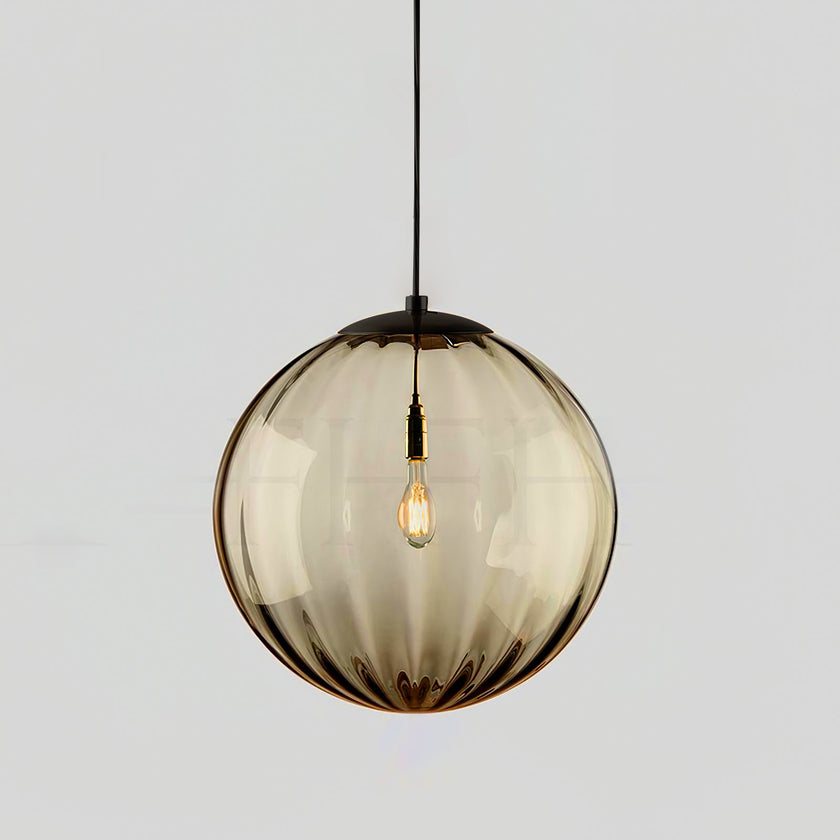 Blown Glass Globe Monk-Cap Pendant