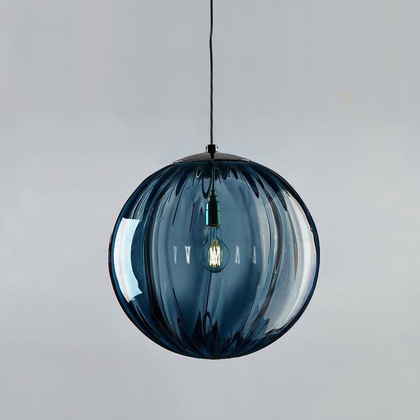 Blown Glass Globe Monk-Cap Pendant