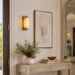 Calvrane Alabaster Cylinder Wall Sconce