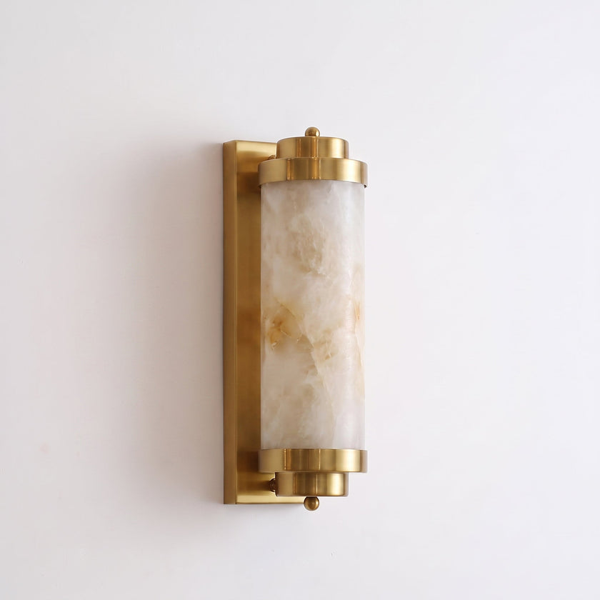 Calvrane Alabaster Cylinder Wall Sconce