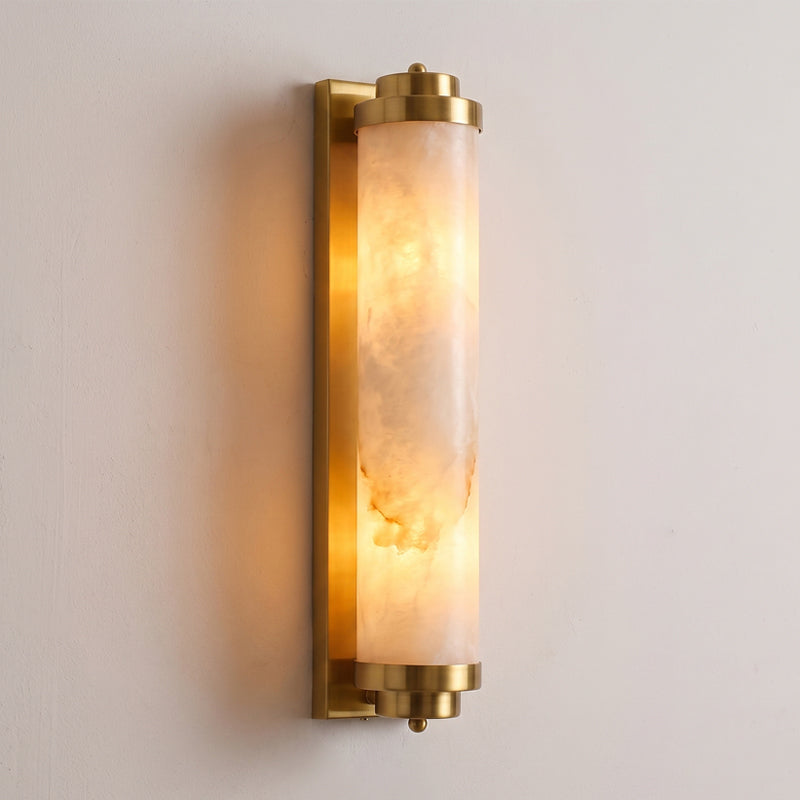 Calvrane Alabaster Cylinder Wall Sconce