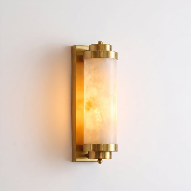 Calvrane Alabaster Cylinder Wall Sconce