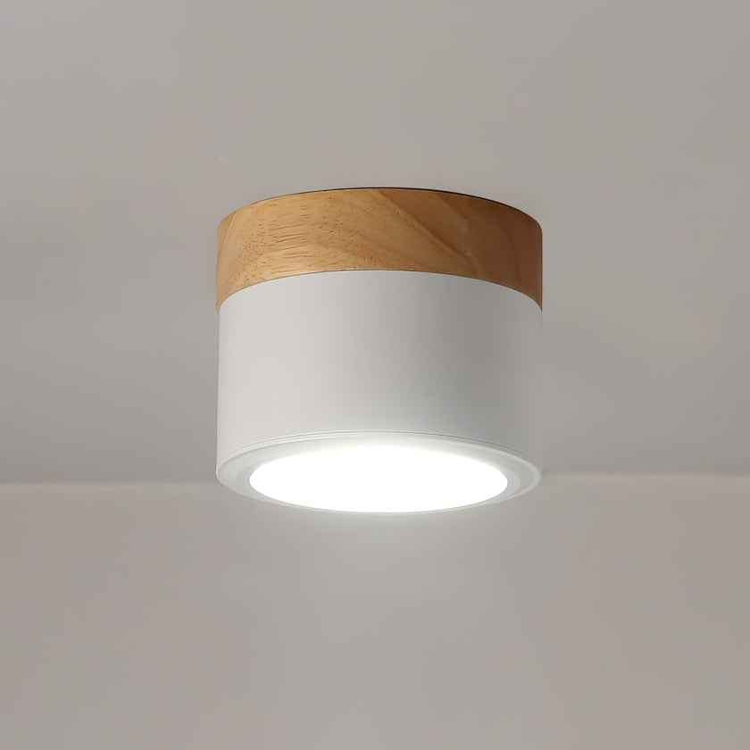 Adjustable Minimalist Nordic Wood Spot Ceiling Lamp