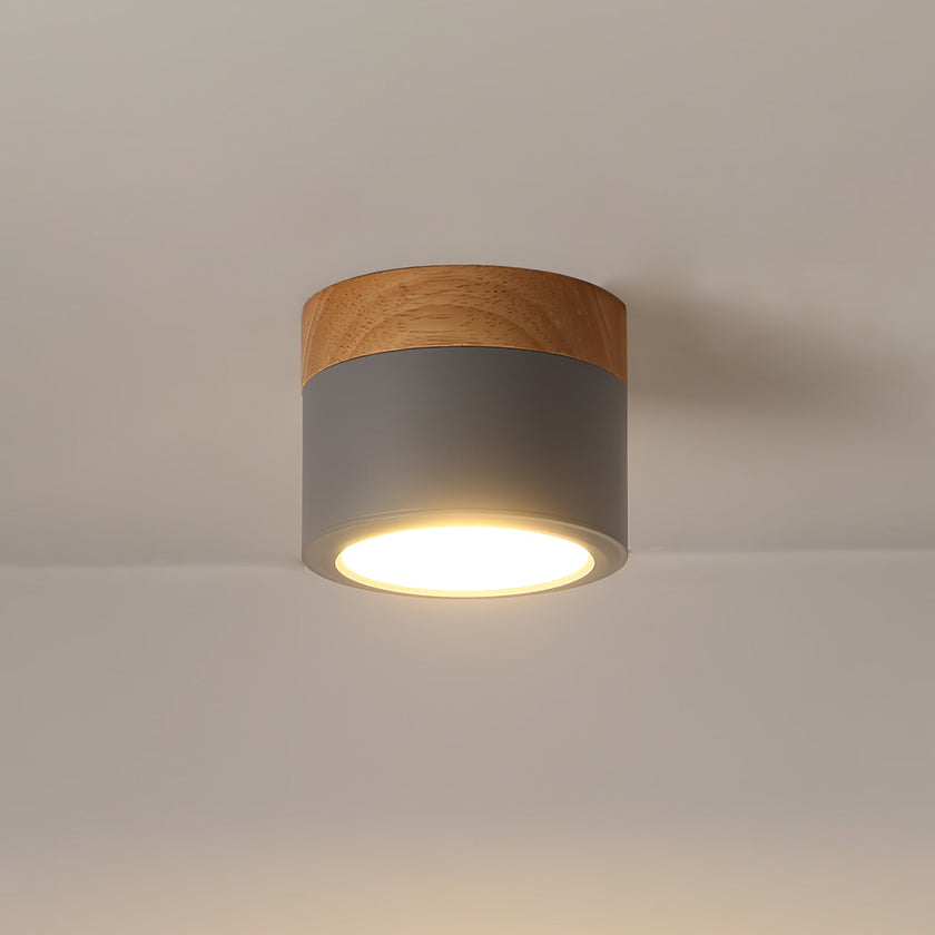 Adjustable Minimalist Nordic Wood Spot Ceiling Lamp