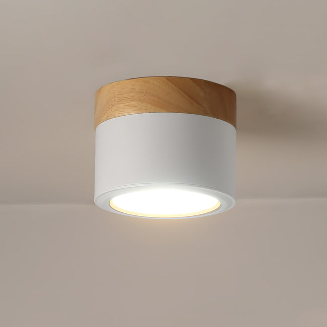 Adjustable Minimalist Nordic Wood Spot Ceiling Lamp