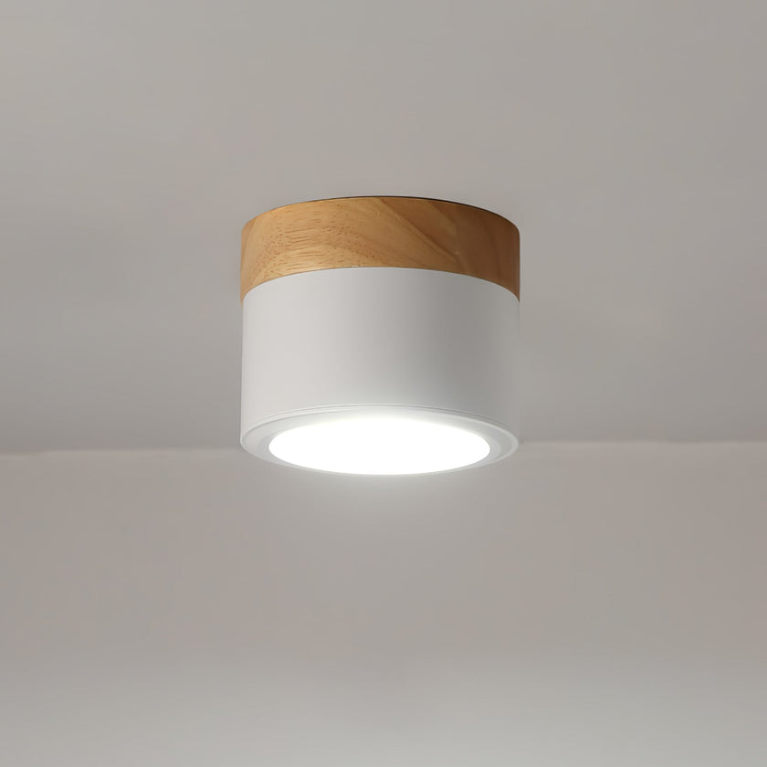 Adjustable Minimalist Nordic Wood Spot Ceiling Lamp