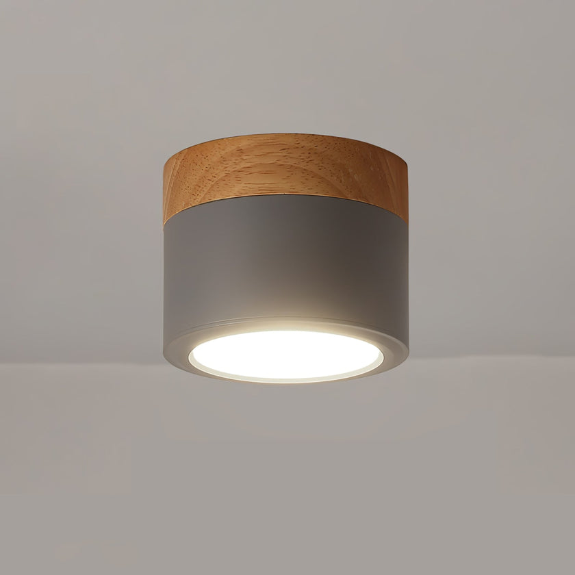 Adjustable Minimalist Nordic Wood Spot Ceiling Lamp