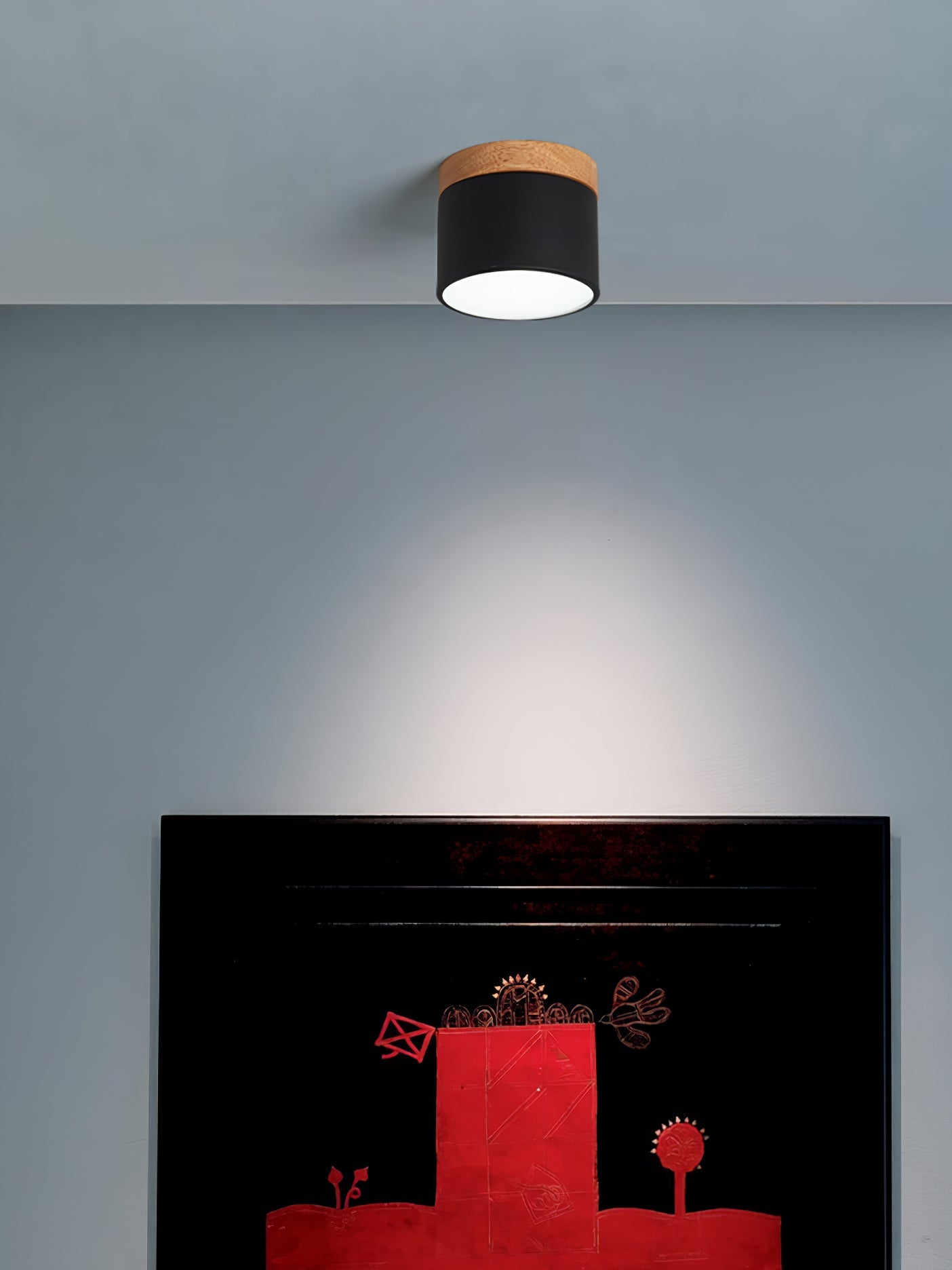 Adjustable Minimalist Nordic Wood Spot Ceiling Lamp