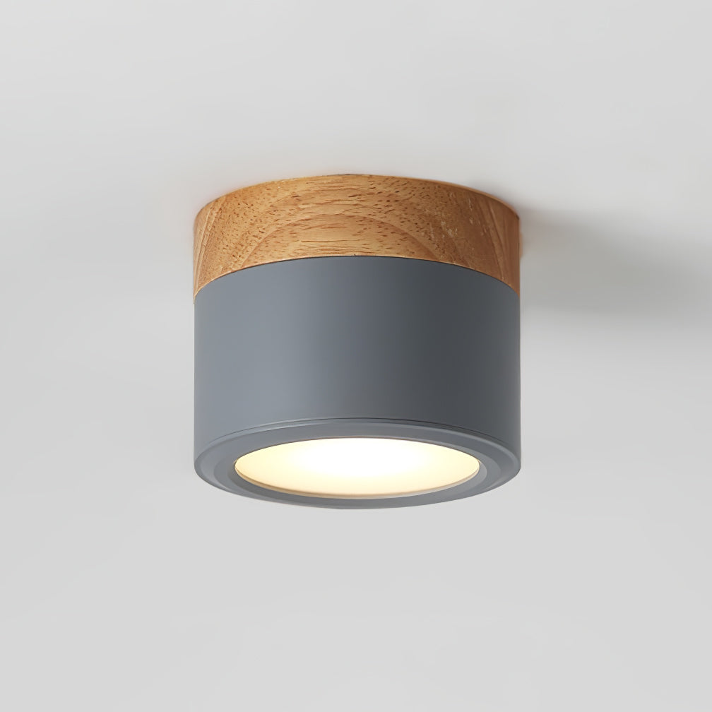 Adjustable Minimalist Nordic Wood Spot Ceiling Lamp