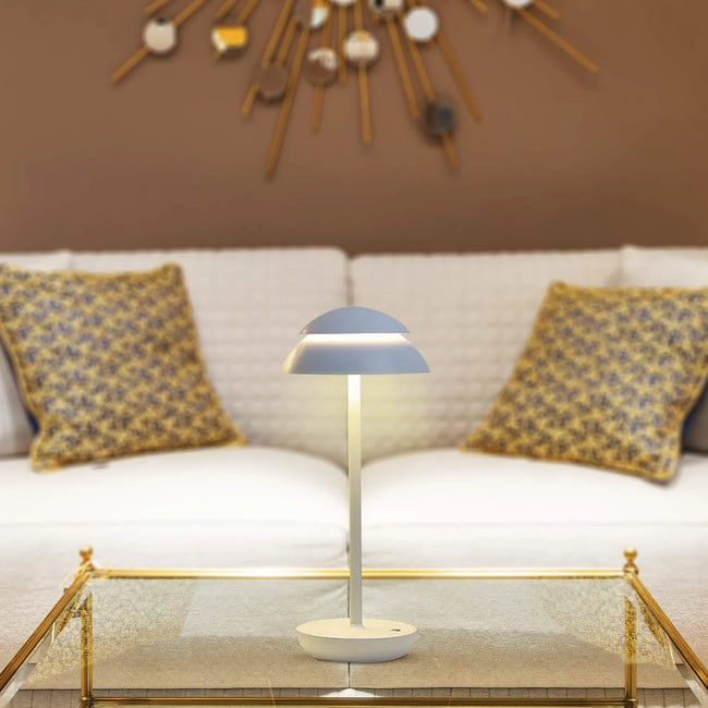 Rechargeable Double Mushroom USB Minimalist Scandinavian Table Lamp