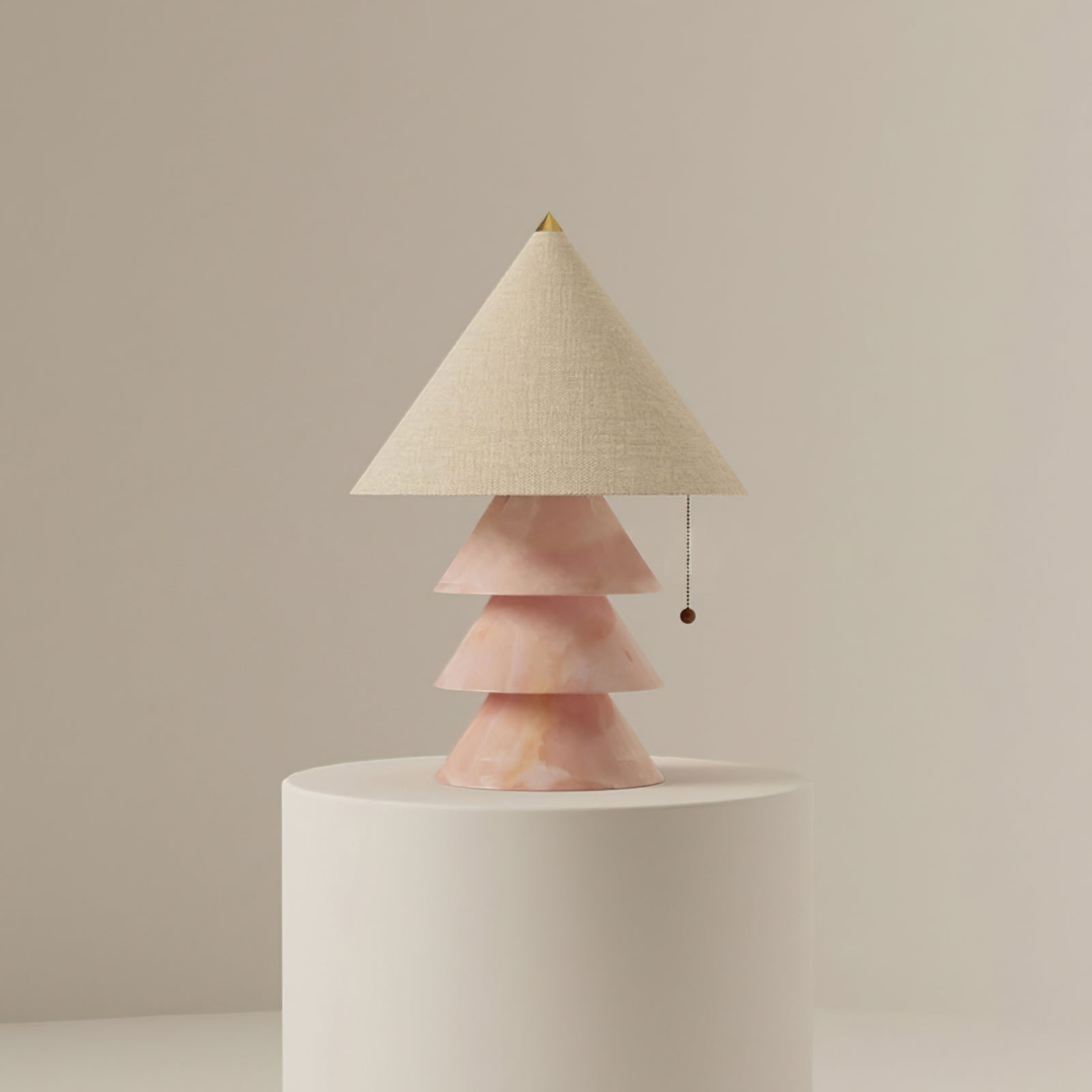 Calvrane Marble Pyramid Table Lamp