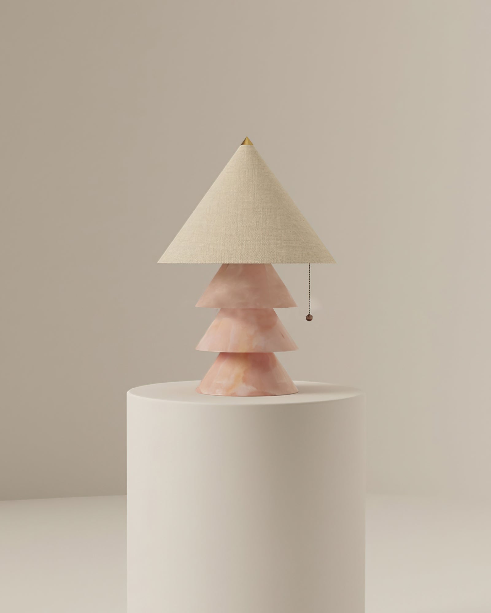 Calvrane Marble Pyramid Table Lamp
