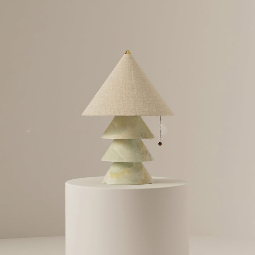 Calvrane Marble Pyramid Table Lamp