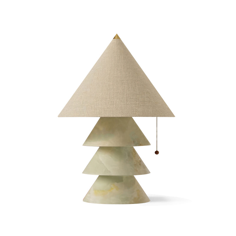 Calvrane Marble Pyramid Table Lamp