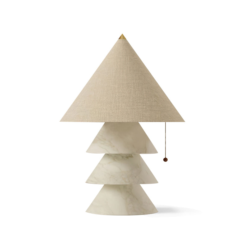 Calvrane Marble Pyramid Table Lamp