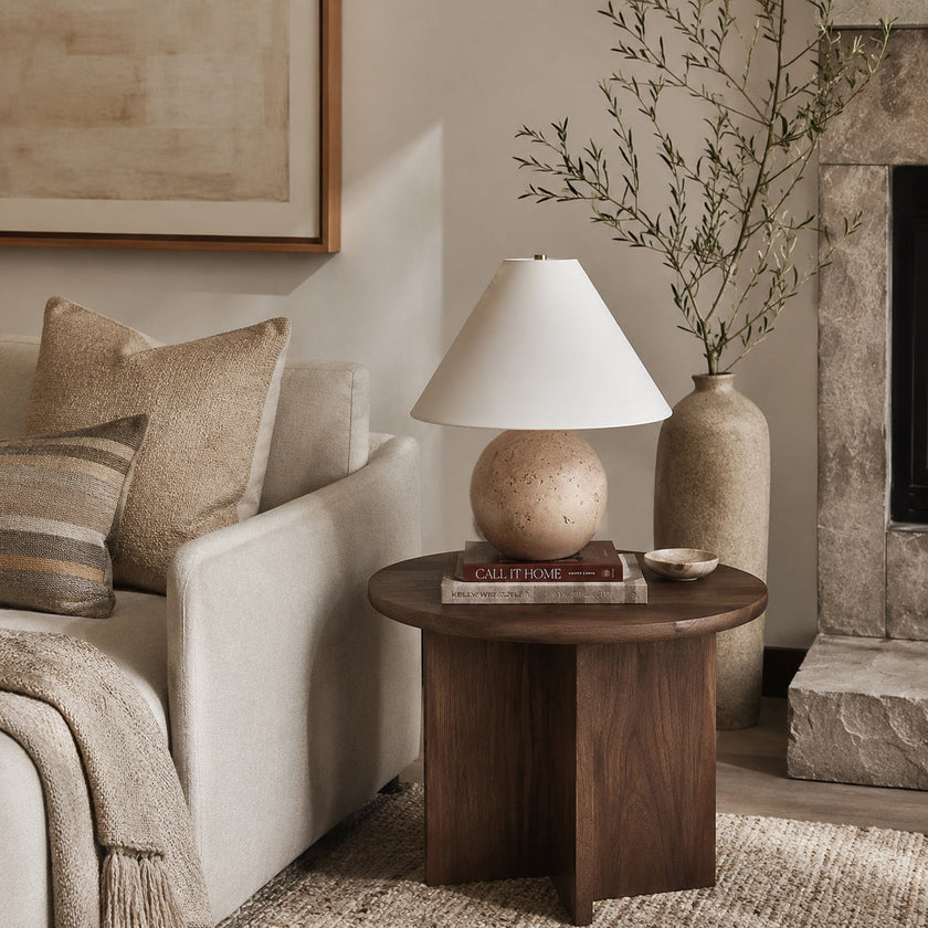 Calvrane Marble Sphere Table Lamp