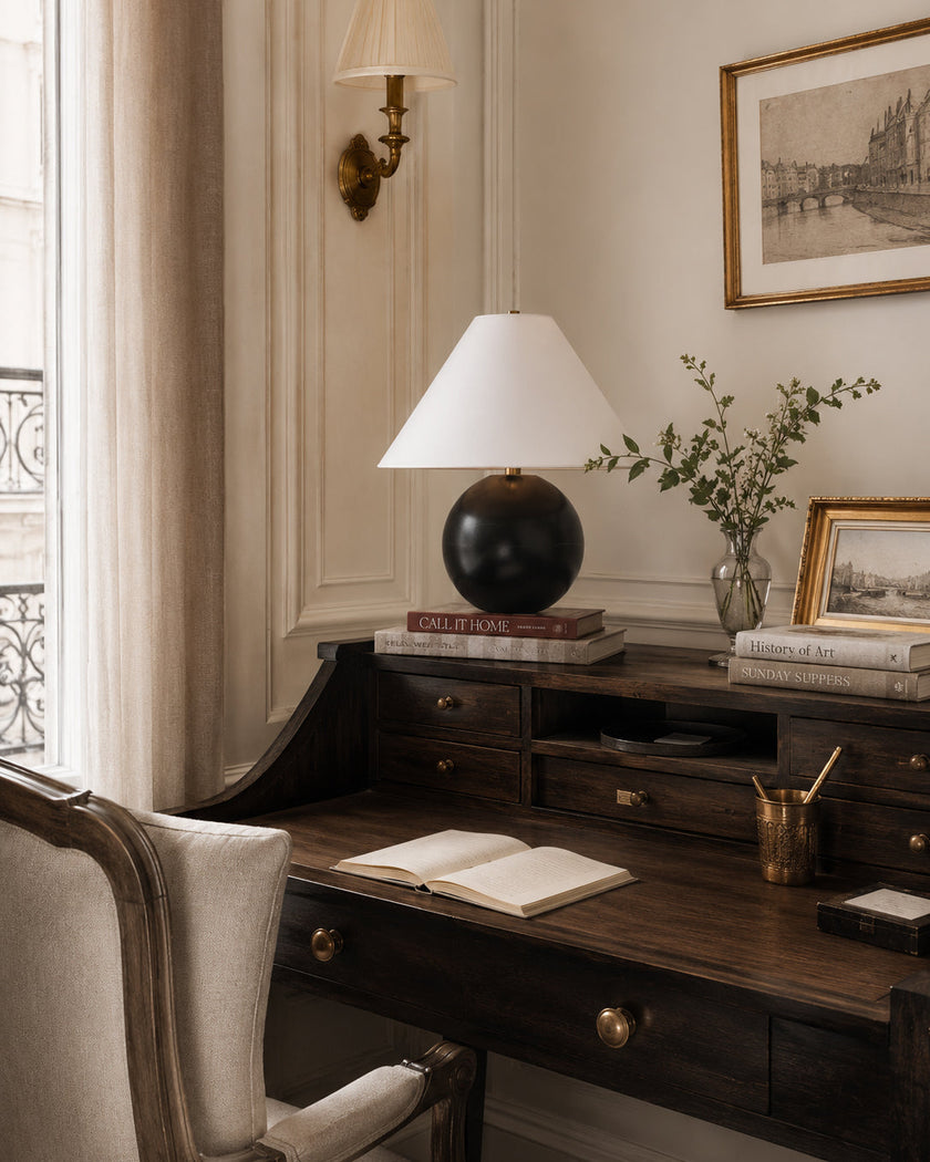 Calvrane Marble Sphere Table Lamp