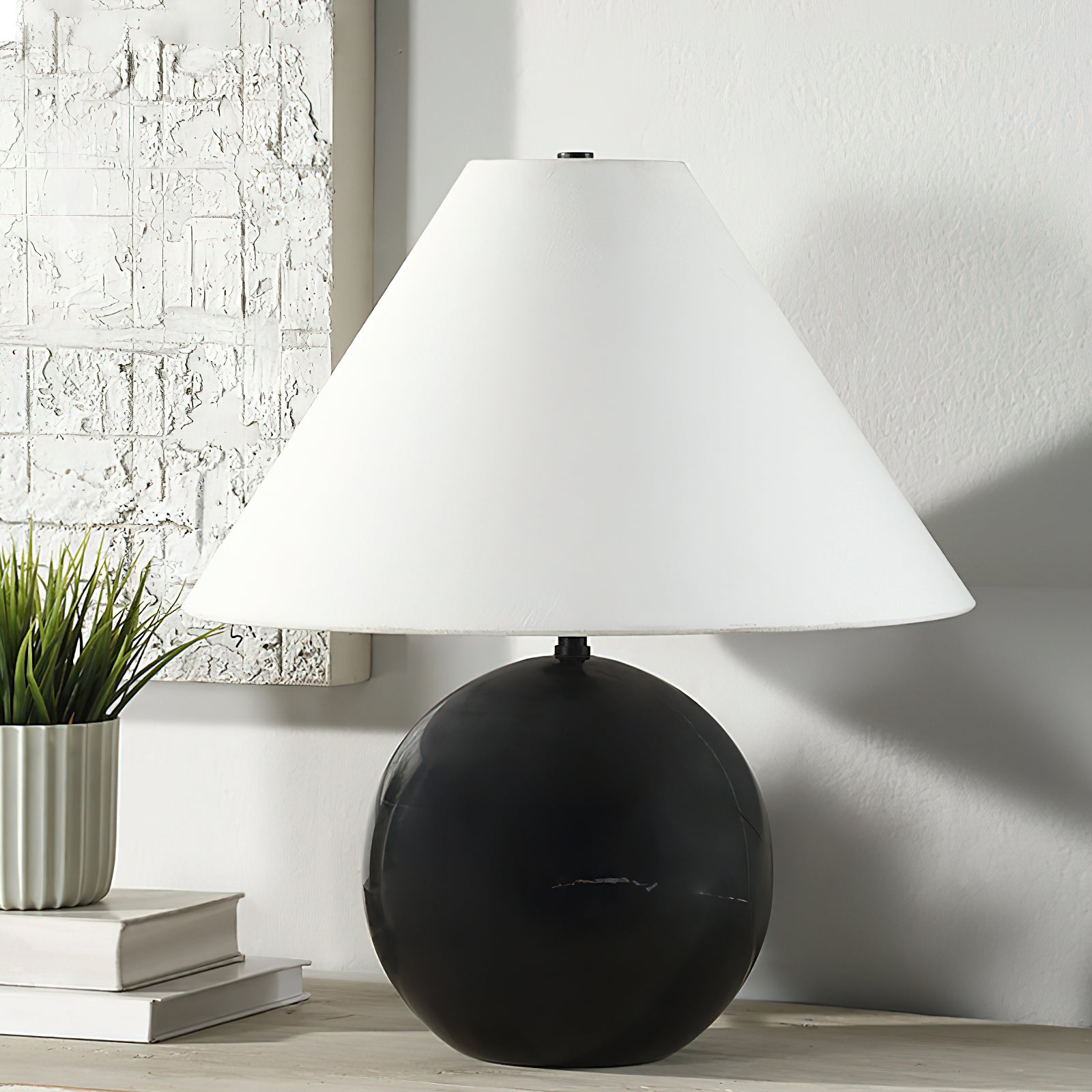 Calvrane Marble Sphere Table Lamp