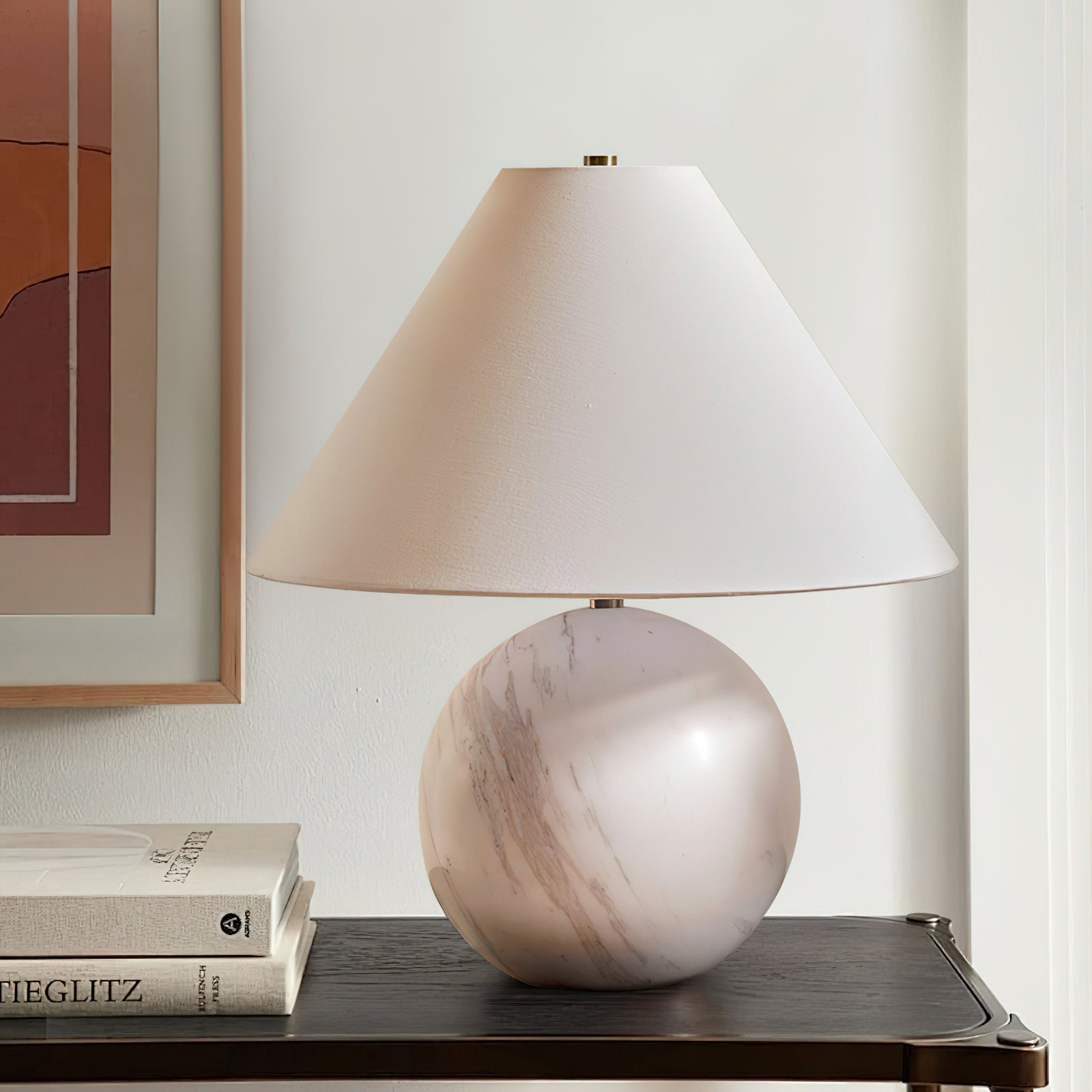 Calvrane Marble Sphere Table Lamp