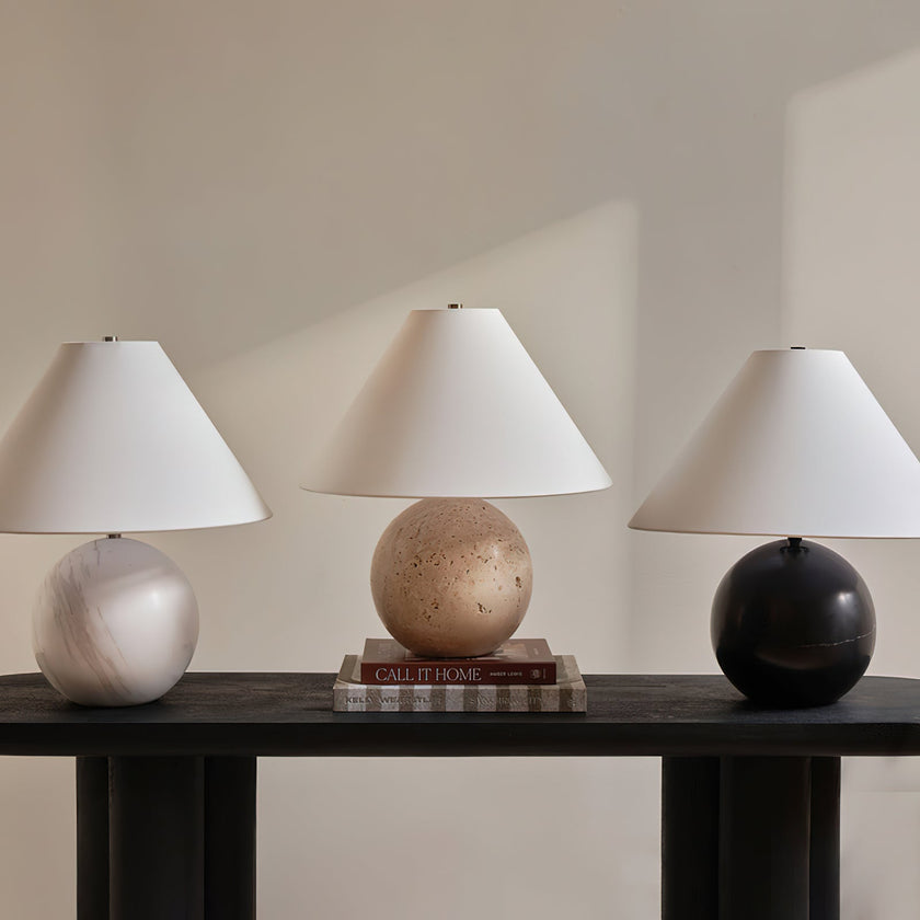 Calvrane Marble Sphere Table Lamp