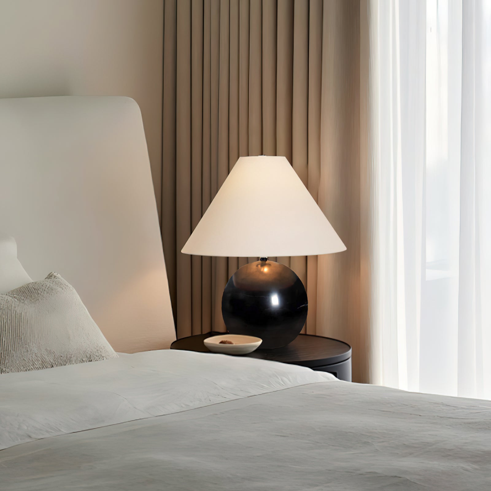 Calvrane Marble Sphere Table Lamp