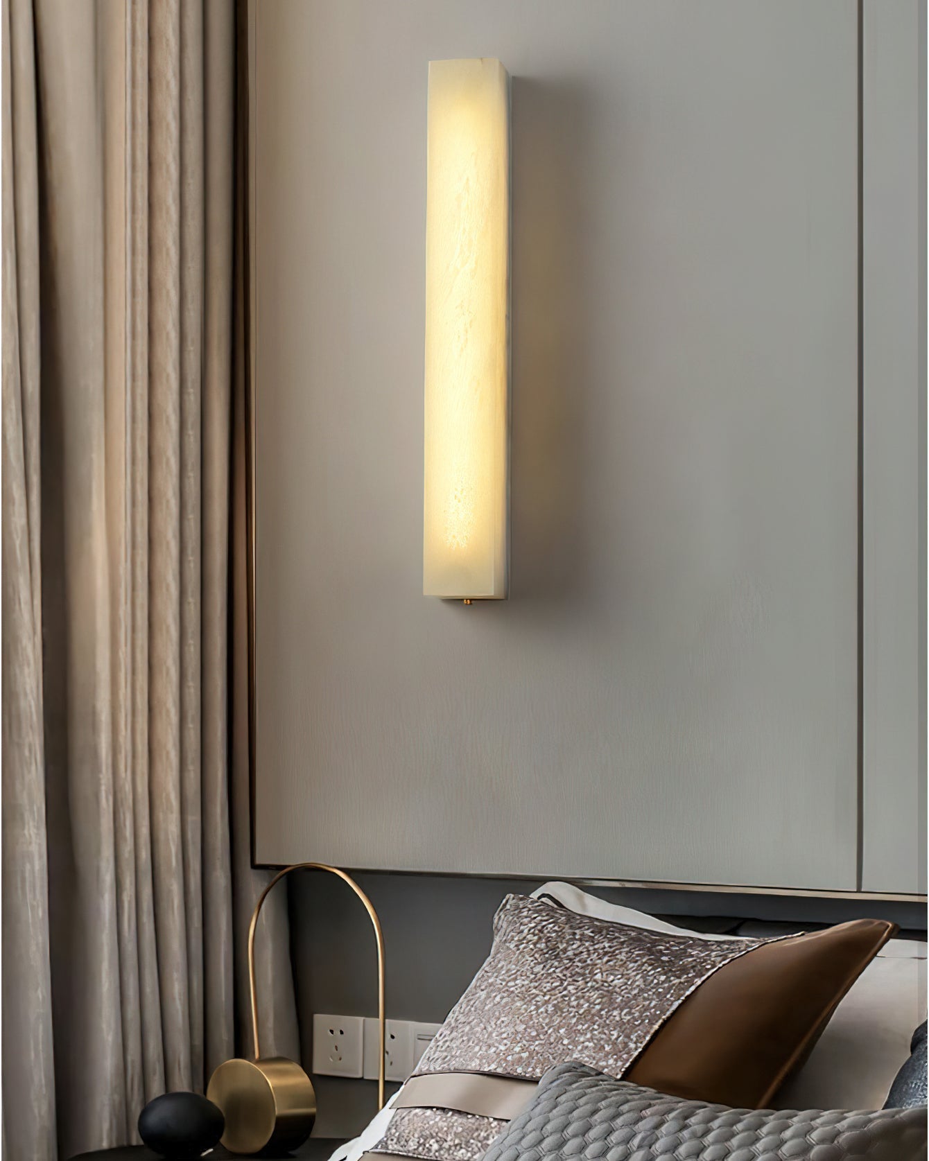Calvrane Alabaster Column Wall Sconce