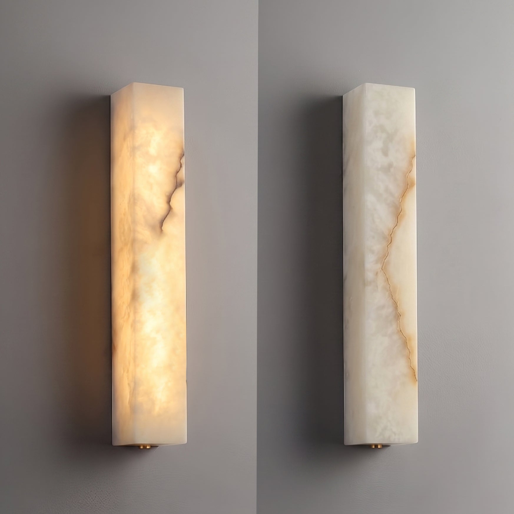 Calvrane Alabaster Column Wall Sconce