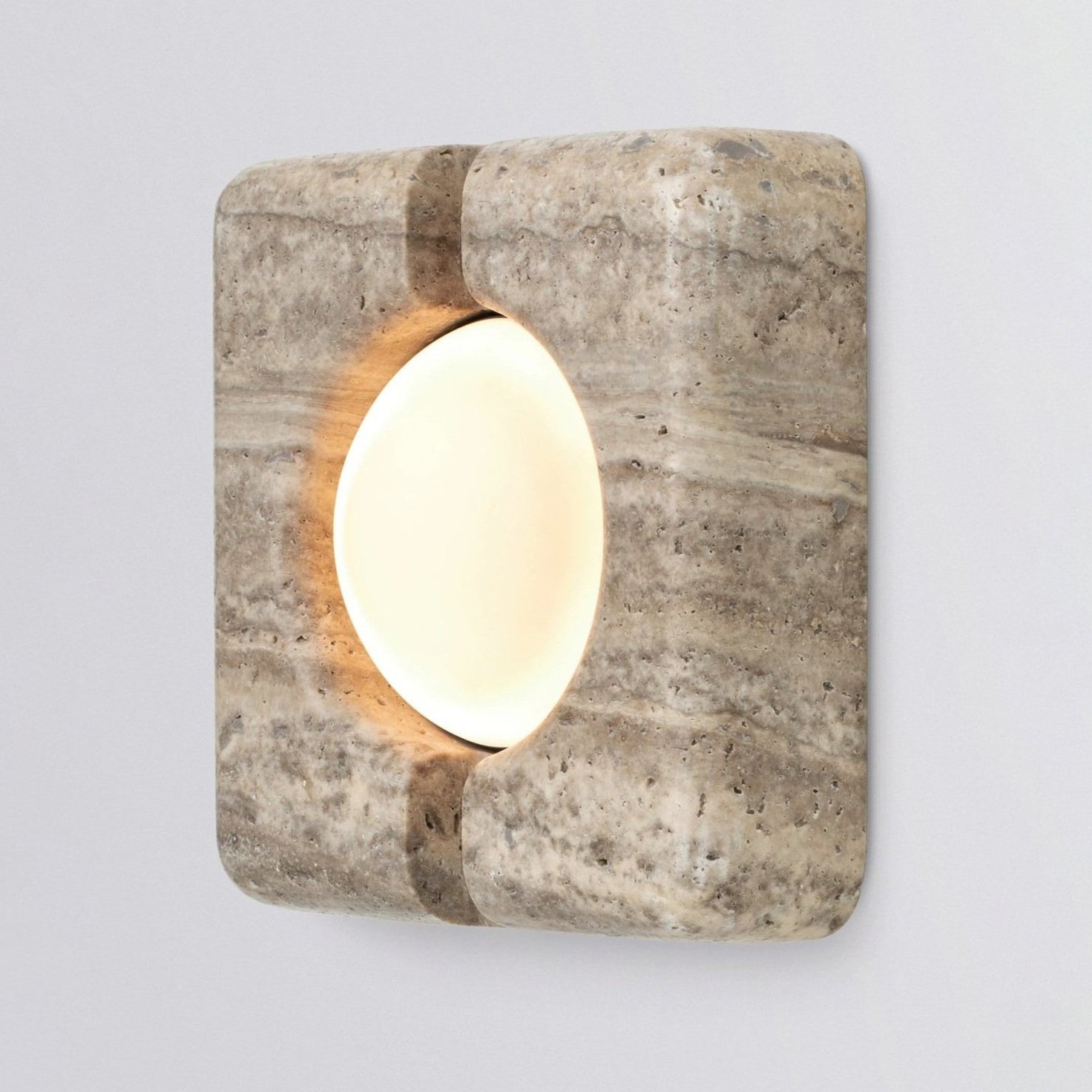 Calvrane Travertine Rectangular Wall Sconce