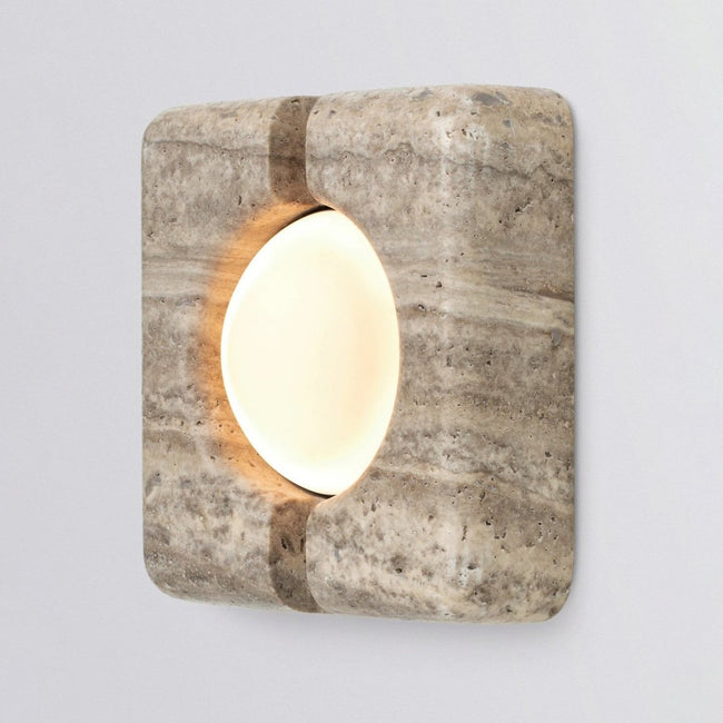 Calvrane Travertine Rectangular Wall Sconce