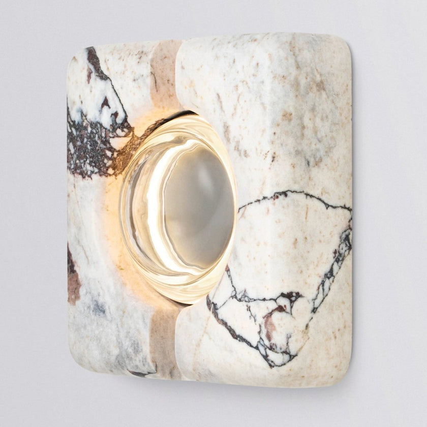 Calvrane Travertine Rectangular Wall Sconce