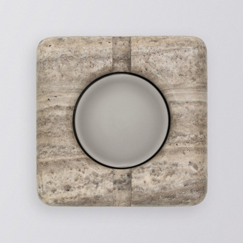 Calvrane Travertine Rectangular Wall Sconce