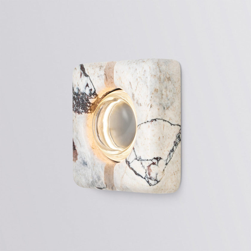 Calvrane Travertine Rectangular Wall Sconce