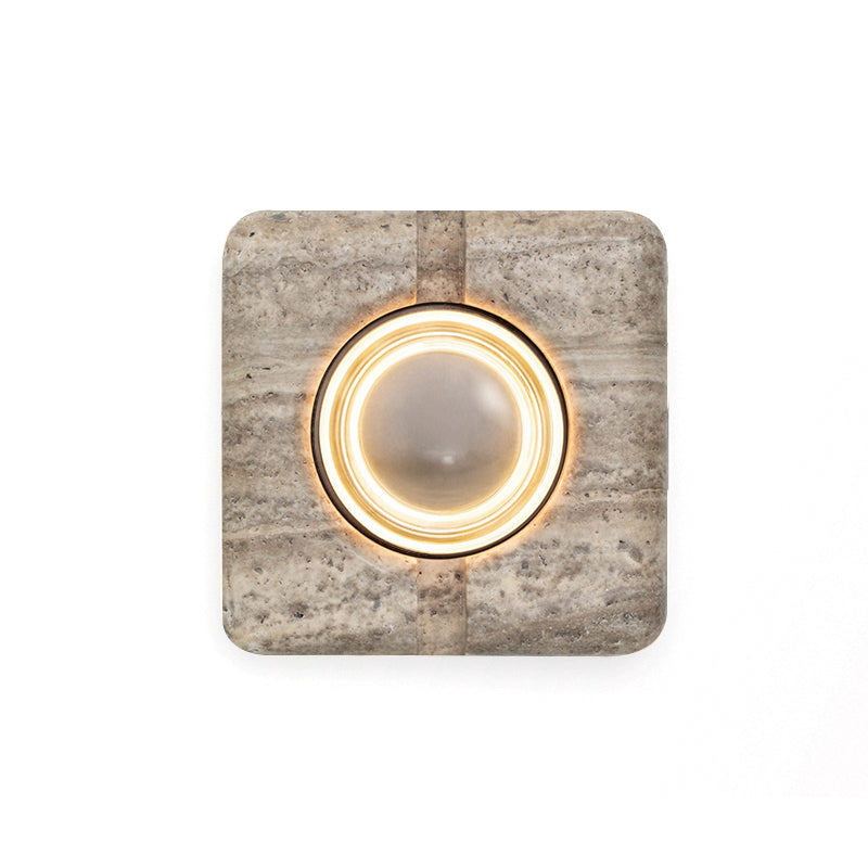 Calvrane Travertine Rectangular Wall Sconce