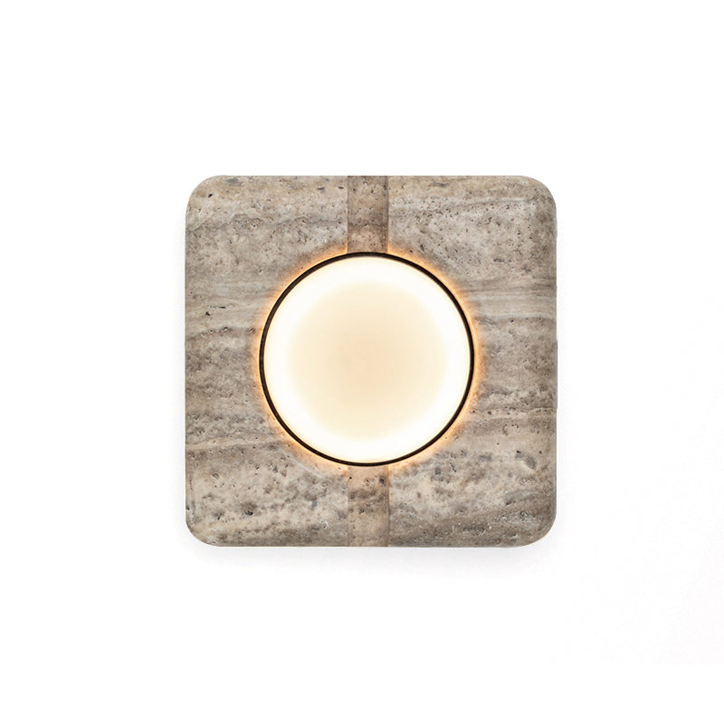 Calvrane Travertine Rectangular Wall Sconce