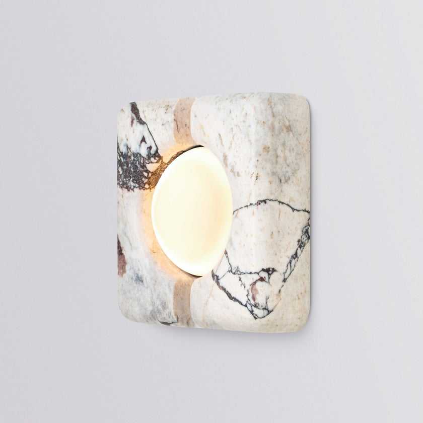 Calvrane Travertine Rectangular Wall Sconce