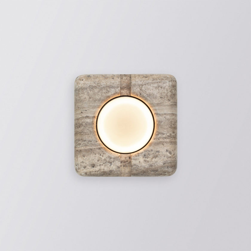 Calvrane Travertine Rectangular Wall Sconce