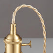 Ribbed Glass Dome Brass Pendant Light