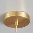 Ribbed Glass Dome Brass Pendant Light