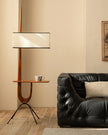 Adjustable Mid-century Giraffe-Style Walnut Floor Lamp