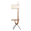 Adjustable Mid-century Giraffe-Style Walnut Floor Lamp