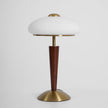 Calvrane Walnut Wood and Glass Table Lamp