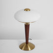 Calvrane Walnut Wood and Glass Table Lamp