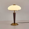 Calvrane Walnut Wood and Glass Table Lamp