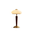 Calvrane Walnut Wood and Glass Table Lamp