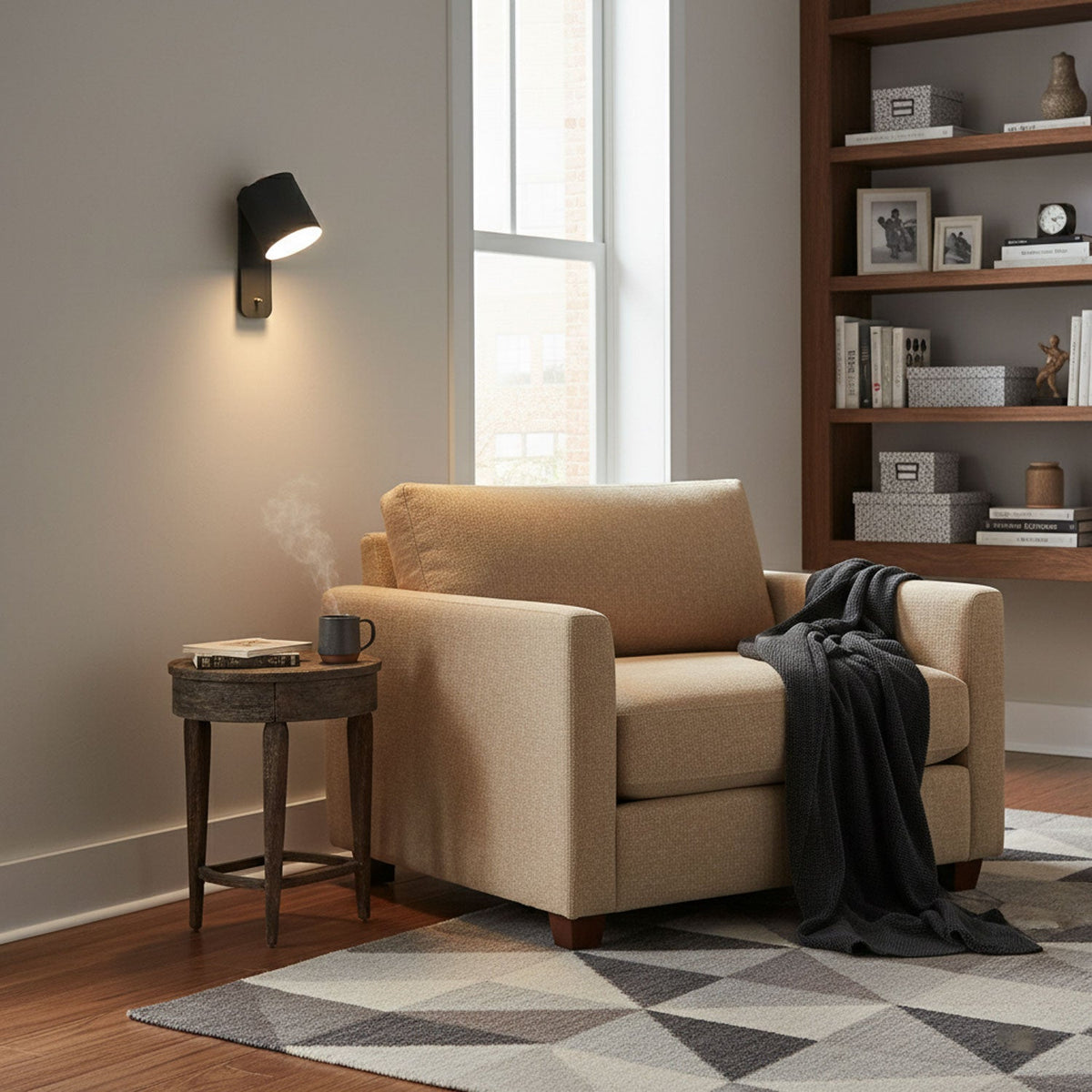 Metal Rotating Cylinder Wall Sconce