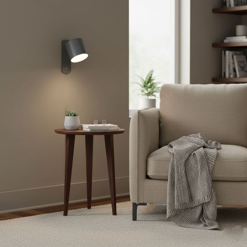 Metal Rotating Cylinder Wall Sconce